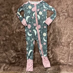 Little Sleepies Pink To the Moon and Back Zippy 6-12 months